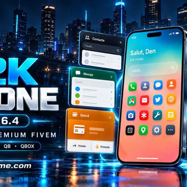 K2K Phone V3.6.4 – Telefon | vRP, ESX, QB și QBOX