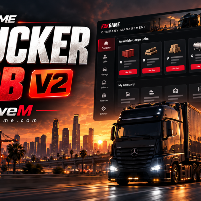K2KGAME Trucker Job V2 – Sistem de Firme și Transport